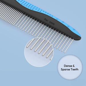 Brosse de toilettage pour animaux de compagnie arrondie professionnelle en acier inoxydable Pet Cat Dog Hair Grooming Peigne Outil pour enlever les enchevêtrements et les nœuds - Product Image 4