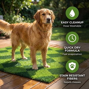 <span class=keywords><strong>Tapis</strong></span> <span class=keywords><strong>de</strong></span> <span class=keywords><strong>gazon</strong></span> synthétique PE imperméable <span class=keywords><strong>de</strong></span> 25 mm, à motifs 3D, résistant aux UV, <span class=keywords><strong>gazon</strong></span> artificiel vert doux pour jardins extérieurs, cours arrière - Product Image 4