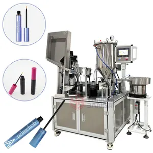 Double Heads Makeup Liquid Eyeliner Filling Machine Lip Gloss Mascara Filling And Capping Machine