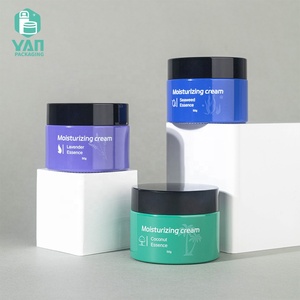 Pot en verre à large ouverture YAN Packaging, cylindrique, vide, personnalisé, <span class=keywords><strong>vert</strong></span>, bleu, violet, 50g, avec bouchon à vis, pour crème de soin et beurre corporel - Product Image 1