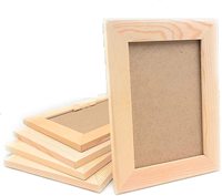 Marco de Fotos Rectangular Moderno de MDF Transparente, Tamaño A4, Kit de Huellas para Familias y Parejas, Impresión UV, Manualidades DIY, Recuerdo para Baby Shower