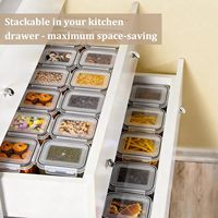 Ensemble de 8 contenants de rangement, contenants en plastique hermétiques pour la cuisine avec couvercles, bocaux pour stocker les pâtes, les céréales, le riz, la farine, réutilisables