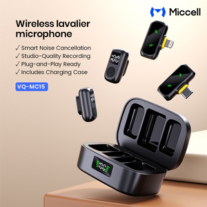 Micrófono Inalámbrico Ultraligero <span class=keywords><strong>de</strong></span> 8g para Teléfono Inteligente con Batería <span class=keywords><strong>de</strong></span> 24H, Sonido <span class=keywords><strong>de</strong></span> 48kHz y 24bit, Diseño Plug-and-Play para Vloggers y Streamers - Product Image 3