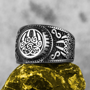 Bague Vintage en Acier Inoxydable Plaqué Or 14K, Griffe d'Ours Viking, Odin Nordique, Unisexe, Tendance Hip Hop Gothique Punk, Durable - Product Image 2