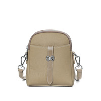 Sac bandoulière personnalisé pour femme, nouveau style, en cuir véritable, fermeture éclair, couture en cuir de vachette première couche, mini-sac haut de gamme