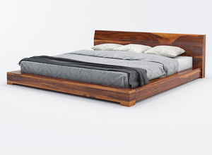 Premium Modern Minimalist King <b>Bed</b> Solid Wood <b>With</b> Low Footboard for Bedroom & Home Furniture Minimalist <b>Bed</b> Modern <b>Bed</b> Te - Product Image 4