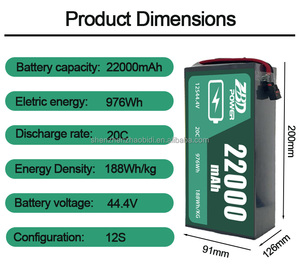 <span class=keywords><strong>แบตเตอรี่</strong></span>ลิเธีย<span class=keywords><strong>ม</strong></span>โพลิเมอร์แบบกึ่งแข็ง 22000mAh 6S 12S 44.4V 25C สำหรับโดรนพ่นยาทางการเกษตรระดับมืออาชีพ <span class=keywords><strong>ม</strong></span>ีสินค้าในสต็อกจำนวนมาก - Product Image 2