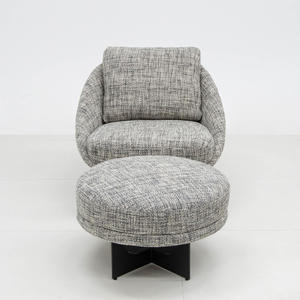 Lounge <b>Chair</b> <b>Small</b> Swivel Armchair for Lounge and Dining Areas Fabric Round Single Visitor Waiting Armchair Living Room <b>Chairs</b> - Product Image 3