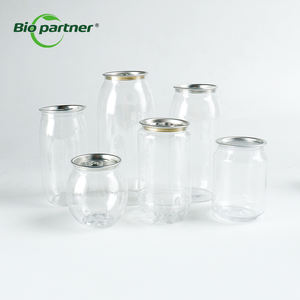 Barattoli in Plastica Trasparente per Succhi, Bevande e Bibite Gassate, Confezioni PET, Bottiglie Usa e Getta con Anello di Apertura e Coperchio in Alluminio - Product Image 1