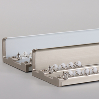 Rail de rideau encastré au plafond pour rideaux à boîte, simple/double, droit, accessoires de quincaillerie pour rideaux