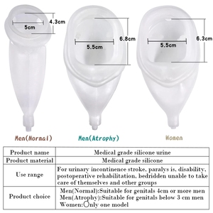 Pengumpul Urin Silikon untuk Pria dan Wanita dengan Kateter Urin untuk Hemiplegia Tas Urin Pernapasan Inkontinensia dan Cacat - Product Image 2