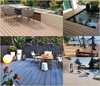 Haute qualité facile à installer Australie 5.4m faible entretien écologique creux solide gaufré Composite Decking