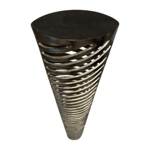 Vaso cilindrico alto in alluminio con finitura elegante, vaso decorativo per fiori, per soggiorno, pezzo d'arredo per l'arredamento della casa. - Product Image 4