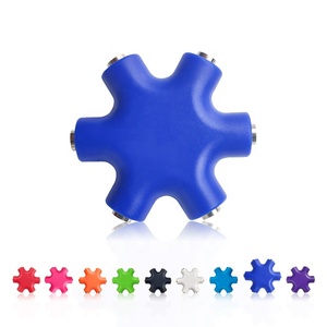 Đầy màu sắc 6 cách phân nhánh trung tâm 3.5mm Stereo <span class=keywords><strong>Mono</strong></span> tai nghe 3.5mm âm thanh <span class=keywords><strong>Splitter</strong></span> - Product Image 2
