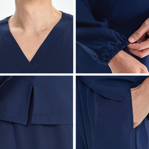 Cổ điển v-cổ bác sĩ phẫu thuật đồ ngủ y tế trang phục nhanh chóng khô thoáng khí phòng thí nghiệm vật nuôi điều dưỡng chà đồng phục Bộ - Product Image 6