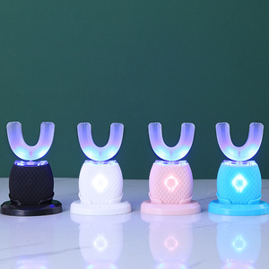 แปรงสีฟันไฟฟ้ารูปตัว U แบบชาร์จไฟได้ซิลิโคนกันน้ำอัลตราโซนิกอุปกรณ์ฟอกสีฟันสำหรับการดูแลช่องปาก - Product Image 2