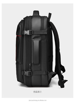 Sac à dos pour ordinateur portable extensible de grande capacité 50L avec logo personnalisé d'usine, sac à dos de voyage d'affaires imperméable en Oxford pour hommes