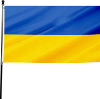 Top qualité vente chaude logo personnalisé en gros 3 * 5ft Ukraine drapeau national tous les pays drapeaux bannière d'affaires