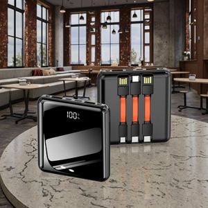 Banco de Energía Portátil de 10000mah 20000mah para Exteriores, Cargador Rápido con Cable USB y Logotipo Personalizado, Venta al Por Mayor de Fábrica - Product Image 2