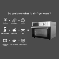 Freidora de Aire Caliente Eléctrica de 30L, 1800W, Sin Aceite, Multifunción, 21 Programas, Temperatura Ajustable 30-230°C, Acero Inoxidable