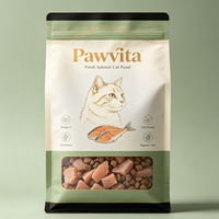 Sachet souple en PE de qualité alimentaire pour aliments pour animaux, anti-oxydation, thermoscellable, à fond plat, pour croquettes sèches pour animaux, usage commercial, directement de l'usine