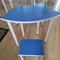 Muebles Escolares Combinados, Silla de Escritorio Trapezoidal Individual con Material de Aleación de Resina Fenólica, Anti-químicos, para Uso en Laboratorios Escolares