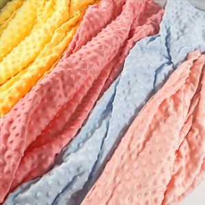 Mới Đến 100% Polyester Vải Màu Rắn Spandex Minky Dot Đặc Biệt Sân Cho Em Bé Chăn - Product Image 5