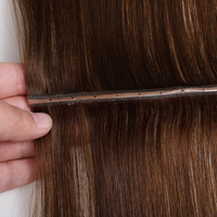 Nouvelle conception, extensions de cheveux 100% cheveux humains Remy, trame Genius à double trou des deux côtés, trame papillon