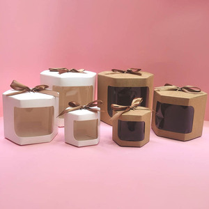 Scatola regalo di san valentino scatola di cioccolato caramelle con finestra decorazione di nozze imballaggio biscotti dolci da imballaggio per festa - Product Image 6