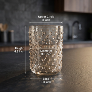 Porte-bougie en verre transparent de 4,8 pouces de haut, texture bulle, fait main, décoration de mariage, pot à bougie pour la décoration de la maison - Product Image 3