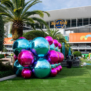 Custom 4m Inflatable Reflective Air-Sealed Mirror Sphere <b>Balloons</b> Hanging Big Shiny Balls <b>Customized</b> Inflatable Mirror Ball Cust - Product Image 3