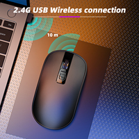 Souris Ergonomique Silencieuse Personnalisable avec Logo pour PC Portable, Souris USB sans Fil 2.4 GHz pour Bureau et Ordinateur