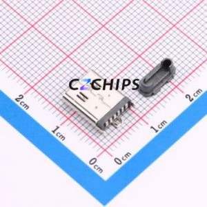 KH-TYPE-C-L10.5-6P-STM USB Connector SMD Connector Type-C Vertical Mount 6P - Product Image 2