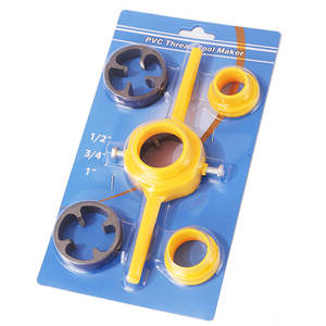 Herramienta roscadora de tubos de PVC de 1/2, 3/4 y 1 pulgada, juego de matrices manuales para roscas NPT de tuberías de agua - Product Image 1