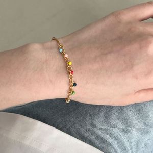 Dylam Dainty Design Jewelry 18K Gold Plated 925 Sterling Silver Colorful 5A Zirconia <b>Beads</b> <b>Bracelets</b> for Women - Product Image 3