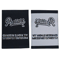 Étiquettes tissées lavables personnalisées avec logos de marque Bord découpé au laser pour vêtements, chaussures et sacs fabriqués à partir d'étiquettes de vêtement