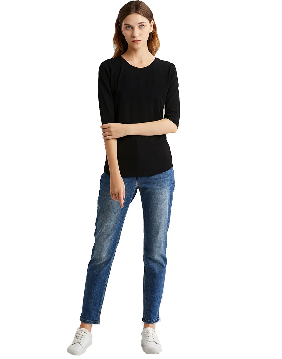 2020 em estoque comprimento de altura menina jean magro lavado stretchy denim jeans preço de atacado das mulheres