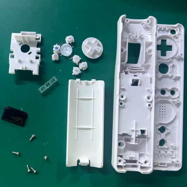 For Wii Remote Front and Back Shell Sets With Buttons Rubbers Screws Replacement Parts for Wii