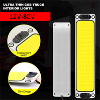 Lampe intérieure de voiture OEM 12V-80V, auto-adhésive, pour camion, 54SMD 108SMD COB, lampe de lecture, plafonnier de voiture, panneau LED