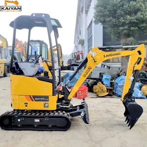 Miniexcavadora LiuGong 9017 Usada, Bajo Precio, 1.7 Toneladas, para Hogar, Jardín, Granja, Tuberías, Renovación de Espacios Estrechos Interiores, Bomba y Motor - Product Image 1
