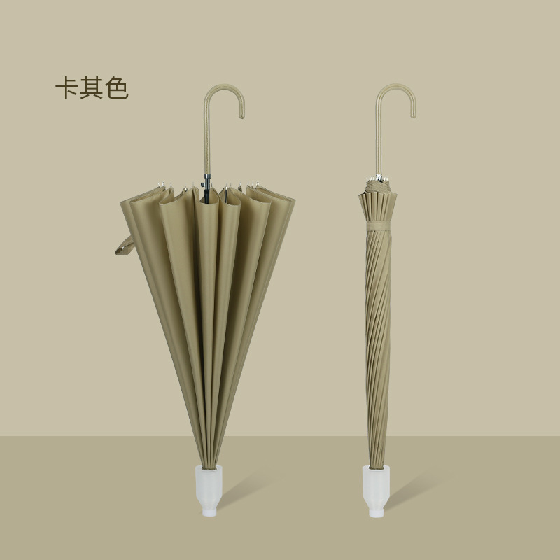 16-rib (khaki) windproof umbrella rib waterproof cover