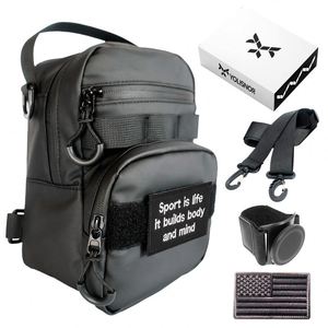 Sac bandoulière magnétique pour sport et gym, avec sangle amovible, porte-bouteille isotherme et compartiment magnétique isolé mural - Product Image 1