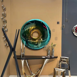 Ciambella in acciaio inox minima decorazione da parete in resina modello Hotel camera sfondo ciondolo da parete per soggiorno - Product Image 5