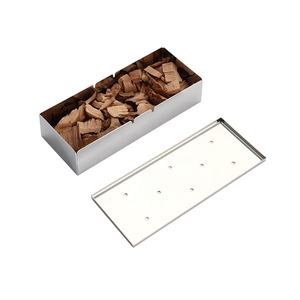 Générateur de fumée pour barbecue en acier inoxydable, à <span class=keywords><strong>granulés</strong></span> de <span class=keywords><strong>bois</strong></span> et charbon de <span class=keywords><strong>bois</strong></span>, avec boîte à copeaux de <span class=keywords><strong>bois</strong></span> pour poisson, bœuf et viande - Product Image 3