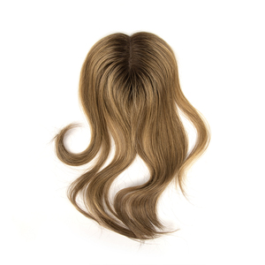 Topper de Cabello con Base de Encaje de 12 Pulgadas, 3x5, Marrón Claro Ombre, Cabello Europeo, Topper Personalizado Remy 100% Cabello Humano para Mujeres - Product Image 3
