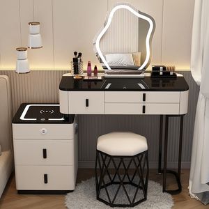 Table de maquillage intelligente moderne et luxueuse en bois simple avec lumière de charge <span class=keywords><strong>sans</strong></span> <span class=keywords><strong>fil</strong></span> pour chambre à coucher ou appartement - Product Image 2