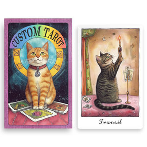 <span class=keywords><strong>Tarot</strong></span> gato personalizado precio de fábrica alta calidad caja del <span class=keywords><strong>mundo</strong></span> 7x12cm 78 cartas por baraja cartas de <span class=keywords><strong>Tarot</strong></span> originales con guía - Product Image 2