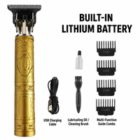 Tondeuse à cheveux sans fil à faible bruit avec lame en acier DLC pour la maison, le barbier et le toilettage masculin, tondeuse électrique rasoir à effilage