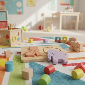 ألعاب تعليمية جديدة ثلاثية الأبعاد للأطفال بالجملة، لوحة خشبية مع قطع سيليكون آمنة للطعام خالية من مادة BPA، مناسبة للأعمار من 2 إلى 4 سنوات - Product Image 2