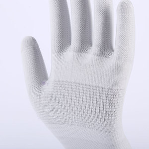 Gants en nylon à 13 aiguilles, bouts des doigts texturés, antidérapants, pour travaux de précision électronique en salle blanche - Product Image 3